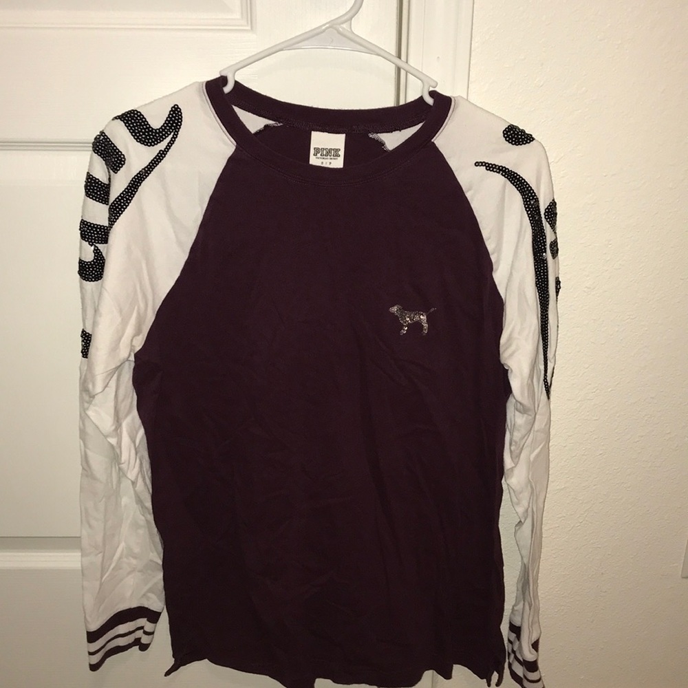 PINK Burgundy Long Sleeve